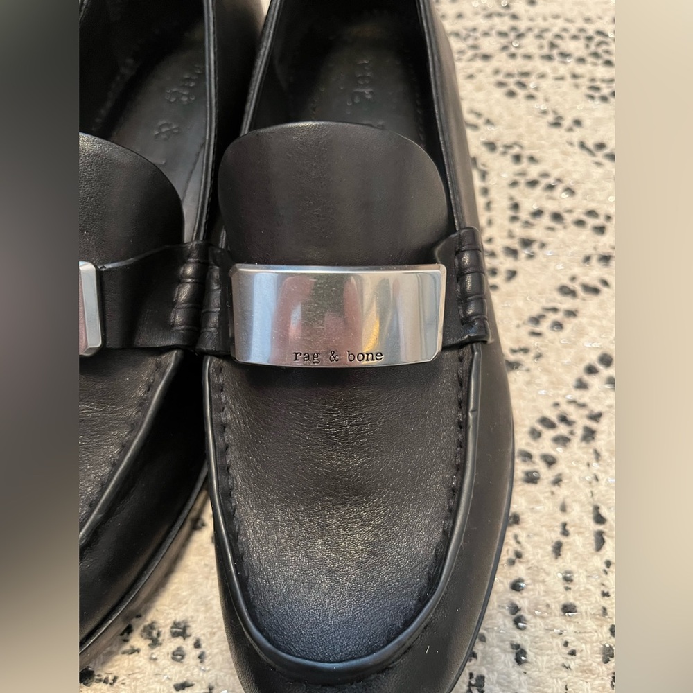 Rag & Bone ICONS Canter Leather Loafers - 37, 6.5-7 - Picture 6 of 10